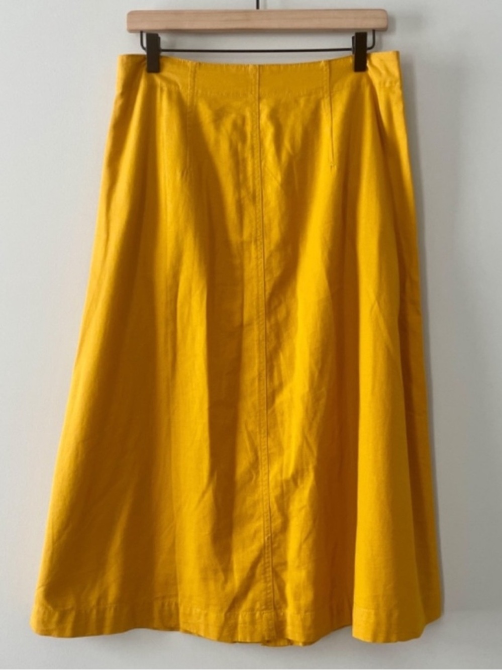 Madewell Patio Button Front Midi Skirt Tungsten Glow Size 6 - Picture 5 of 10